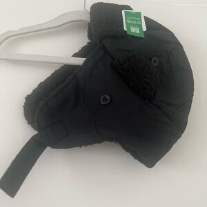 Gap Kids Snow Trapper Hat Black NWT S/M Winter